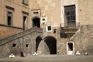 Inner Courtyard, Nuovo Castle, City of Naples, Italy 