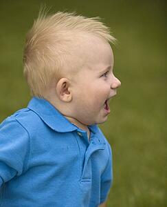 Little boy yelling