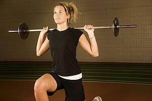 Woman lifting weights