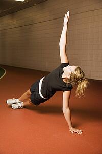 Side view of a woman doing exercise