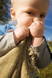 Boy with blanket