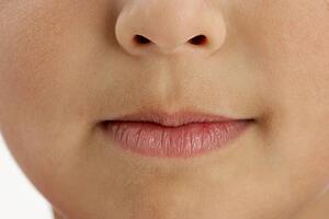 Closeup of child's lips 