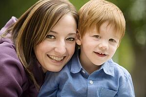 Portrait of a mother with son