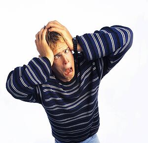 Man looking stressed