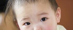 Asian baby crying