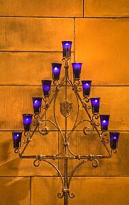 Candle stand at St. Thomas Church, 5th Avenue, Midtown Manhattan, New York City, New York, USA