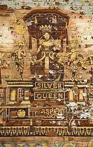 Old mural in Aspen, Rocky Mountains, Colorado, USA