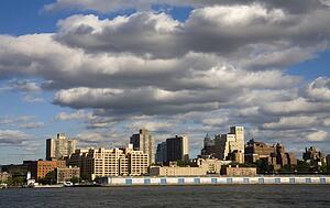 Brooklyn Heights Skyline viewed from Lower Manhattan, New York City, New York, USA 