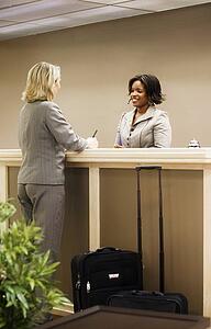 Businesswoman going out of town