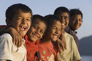 A group of smiling children