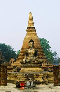 Buddha at Sukhothai Historical Park in Sukhothai, Thailand