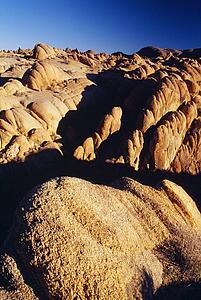 Sandstone rock formations, Alabama Hills, Eastern Sierra Nevada Mountain range, Owens Valley, California, USA