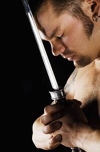 A man holding a sword