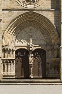 Main Entrance of the Church of San Severino, Balmaseda, Vizcaya, The Basque Country, Spain 