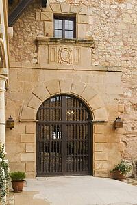 Inner Courtyard of the Parador de Siguenza, Castilla - La Mancha, Spain 