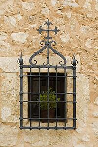 Traditional Window in Castilla, La Mancha, Spain 