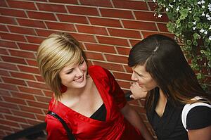 Friends talking