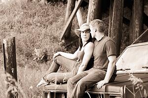 Couple in countryside