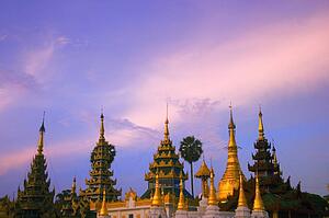 Shwedagon Pagoda at Yangon, Myanmar, Burma