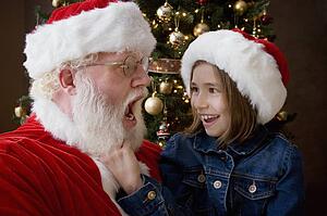 Santa Claus with a girl