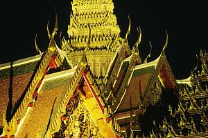 The Grand Palace at night, Bangkok, Thailand
