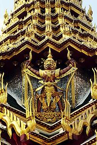Architectural detail of The Grand Palace, Bangkok, Thailand