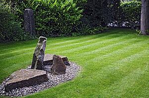 Landscaping in a garden in England
