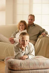 A boy and his parents