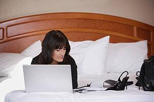 Woman working on computer