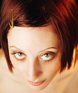 Woman looking up