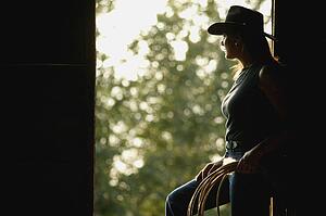 Profile of a cowgirl