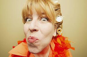 Auntie wants a kiss