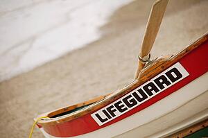 A lifeguard's boat