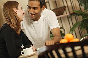Couple spending morning together