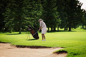 Shot over sand