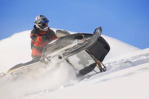 A skidoo in action