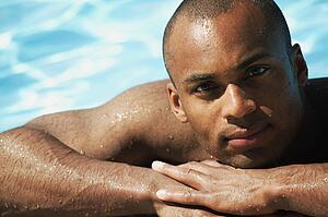 Man in swimming pool