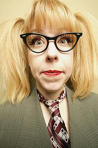 Woman with glasses