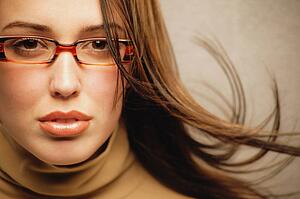 Woman with glasses