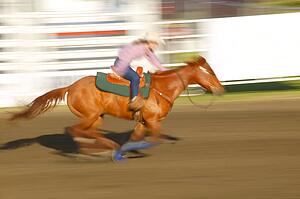 Galloping on horseback