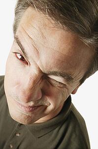 Man winks