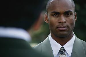 Businessman conversation