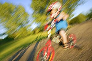 Child riding a bike