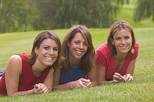 Three teenage girls
