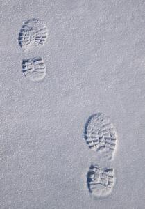 Foot prints in the snow