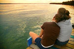 Two girls enjoying the view
