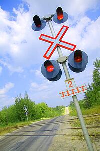 A railroad crossing