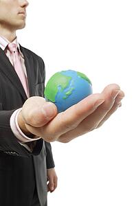 Holding the world in his hand