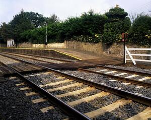 Co Down, Scarva, 19th C. topiary figure of William III at railway station, Ireland