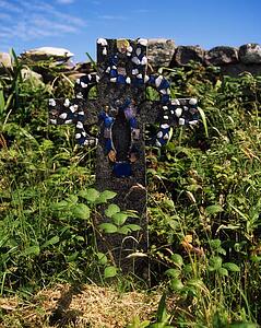 Achill Island, Co Mayo, homemade gravestone, Cloghmore, Ireland